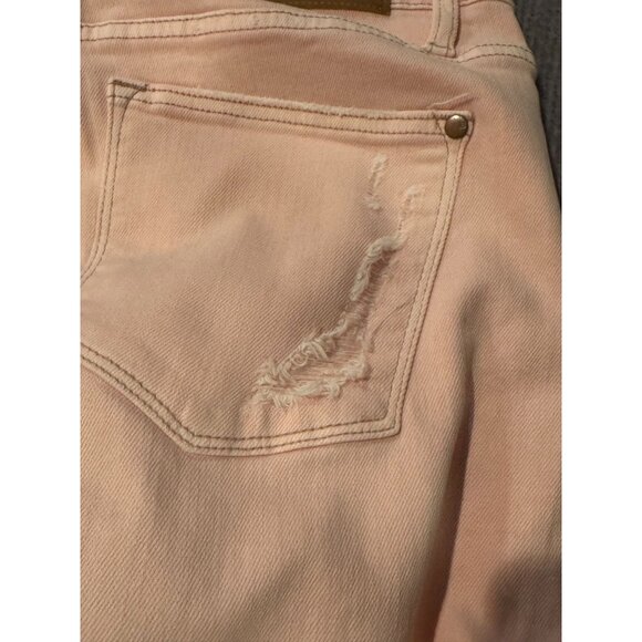 Judy Blue Wide Leg Distressed Jeans |‎ Baby Pink | Size 16W - Picture 3 of 16